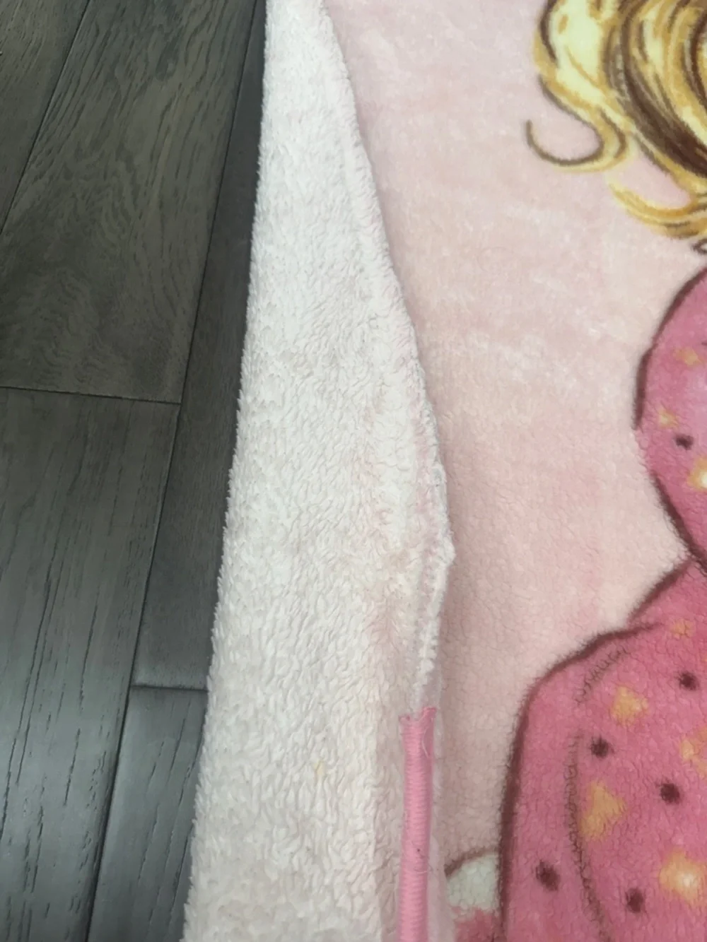 Pink Vintage praying Girl & Kitten Plush Blanket 53x43